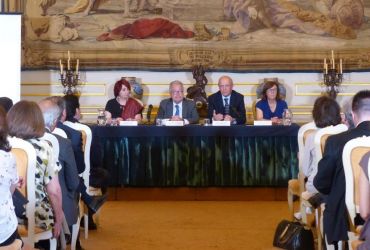 Manuela Júdice - Comissária, Luís Filipe Castro Mendes - Ministro da Cultura, Augusto Santos Silva - Ministro dos Negócios Estrangeiros, Marisol Schulz - Diretora da FIL Guadalajara Apresentação Oficial do Programa Português para a FIL Guadalajara 2018