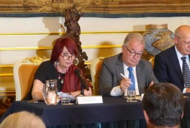 Luís Filipe Castro Mendes - Ministro da Cultura, Augusto Santos Silva - Ministro dos Negócios Estrangeiros, Marisol Schulz - Diretora da FIL Guadalajara Apresentação Oficial do Programa Português para a FIL Guadalajara 2018